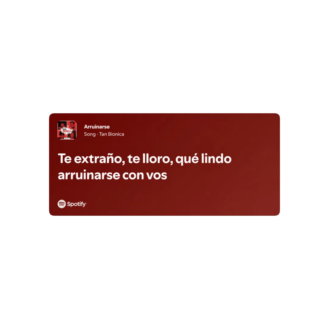 QUE LINDO ARRUINARSE CON VOS