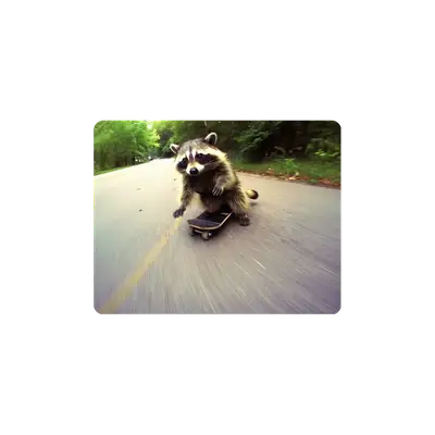 Mousepad Racoon Skate 70x55 Classic | Custom