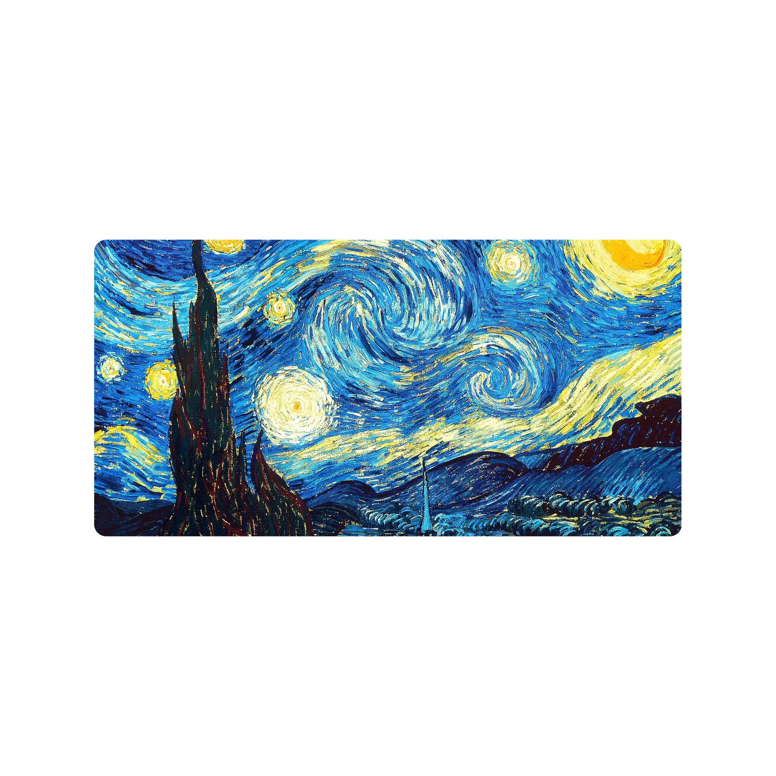 Mousepad Noche Estrellada Van Gogh 90x40 Pro | Custom