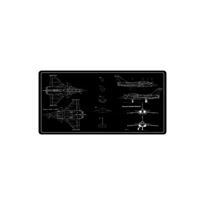 Mousepad Dassault Rafale - Technical 80x40 PRO | Custom