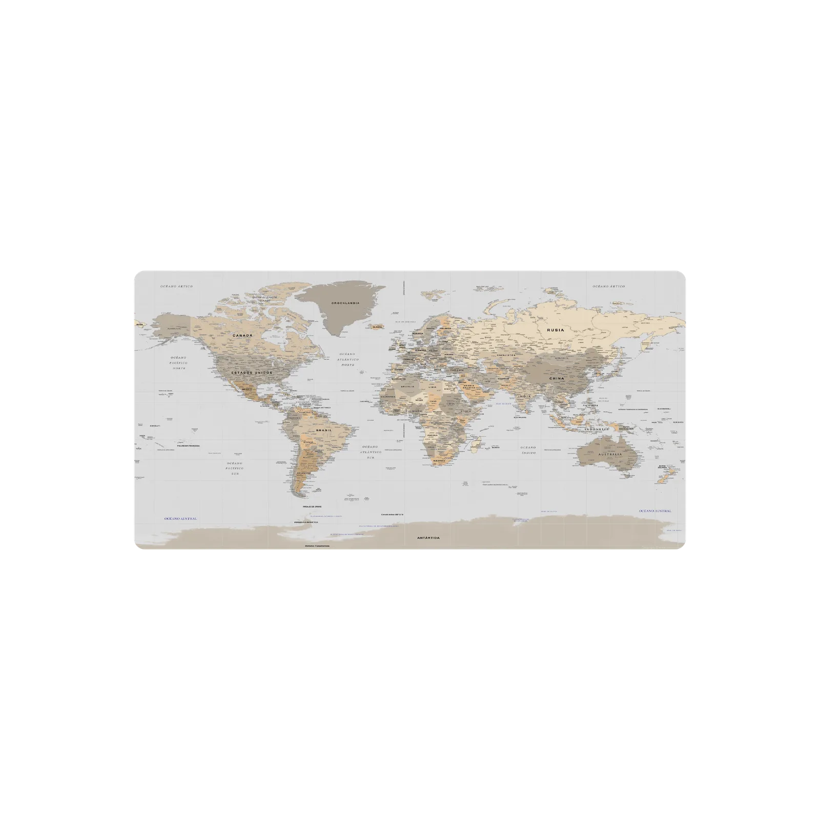 Mousepad Mapamundi sepia 80x40 PRO | Custom