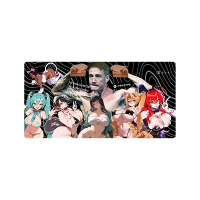 Mousepad gatitas lindas y papa mono 90x45 Classic | Custom